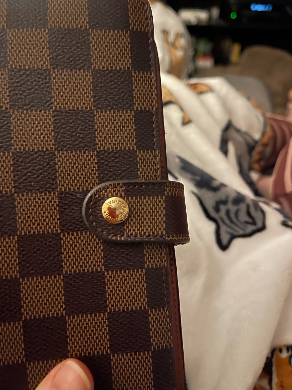 Designer Logo brown checkered planner wallet - Picture 5 of 12